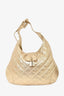 Burberry London Gold Quilted Leather Hobo Shoulder Bag
