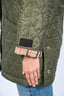 Burberry London Green Quilted Jacket with Nova Check Lining Size XS