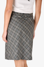 Burberry London Grey/Blue Wool Tartan Skirt Size 10