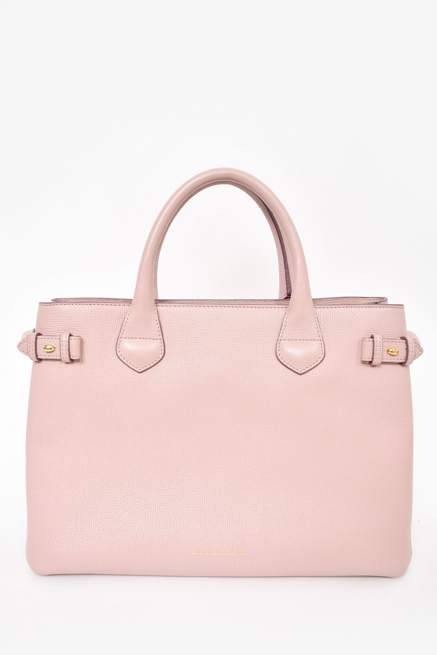 Burberry Pink Leather Novacheck 'Banner' Medium Tote – Mine Yours
