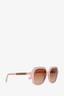 Burberry Pink Logo Frame Tinted Sunglasses