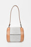 Bvlgari Grey Canvas/Brown Leather Cylinder Shoulder Bag