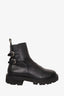 Celine Black Leather Double Buckled Ankle Boots Size 37