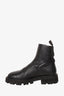 Celine Black Leather Double Buckled Ankle Boots Size 37