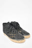 Celine Black Leather Espadrille Sneakers Size 37