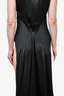 Celine Black Silk V-Neck Sleeveless Dress with Side Cut-Outs