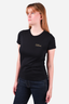 Celine Black T-Shirt with Gold Embroidered Logo Size S