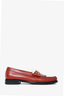 Celine Brown/White Leather Triomphe Loafers Size 38