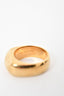 Celine Gold Toned Brass 'Chaîne Triomphe Large Diamanté' Ring sz 50