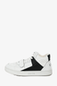 Celine White/Black Leather 'CT-02' Mid Sneakers Size 38