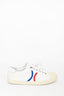 Celine White Canvas Sneakers With Red/Blue Stripe Size 37