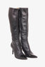 Chanel Black Leather Cap Toe Mid Boots Size 38