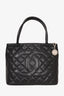 Chanel 2002 Black Caviar Quilted Medallion Tote Bag