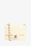 Pre-Loved Chanel™ 2016/17 White Lambskin Quilted Mini Square Flap Bag