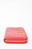 Pre-loved Chanel™ 2020 Red Lambskin '19' Long Zip Wallet