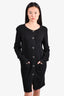 Chanel Black Cashmere Cardigan Dress Size 46