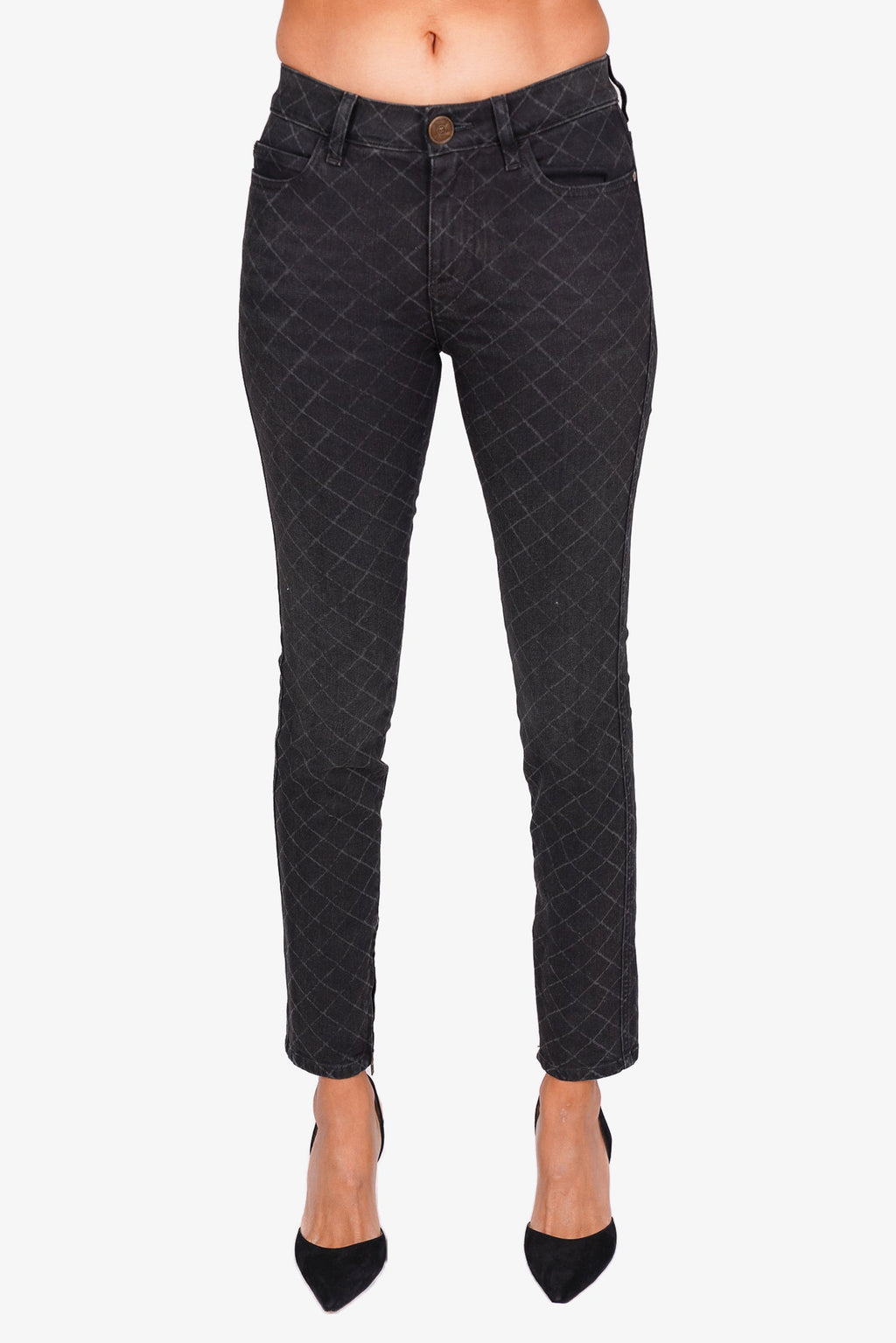 Chanel Black Quilted Jeans Size 34 Mine & Yours