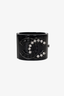 Pre-Loved Chanel™ Black Resin/Crystal CC Wide Cuff