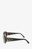 Chanel Brown/Black Frame Gold Stamp Sunglasses