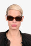 Chanel Brown/Black Frame Gold Stamp Sunglasses