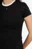 Pre-Loved Chanel™ Cruise 2023/24 Black CC Logo T-Shirt Size 36