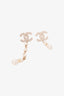 Pre-loved Chanel™ Gold Crystal Pearls Coronation Uneven Earring