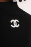 Pre-loved Chanel™ Neige 2023/2024 Black/White Wool Coco CC Sweater Size 36