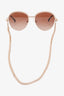 Chanel Round Metal Sunglass With Chain
