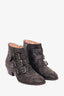Chloe Black Leather Susanna Ankle Boots Size 36.5