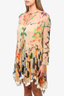 Chloe Beige Silk Tie-Dye Dress Size 34