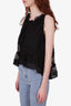 Chloe Black Silk Sheer Sleeveless Blouse Size 36