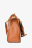 Chloe Brown Grained Leather Medium Marcie Shoulder Bag with Strap
