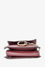 Chloe Burgundy Leather/Suede Small Faye Shoulder Bag