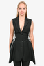 Christian Dior Black Sleeveless Blazer Dress with Laces Size 6