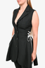 Christian Dior Black Sleeveless Blazer Dress w/ Laces sz 6