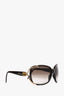 Christian Dior Brown/Gold Acrylic Oversized Sunglasses