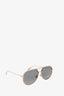 Christian Dior Crystal Rounded Aviator Tinted Sunglasses