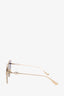 Christian Dior Gold Frame Aviator Gradient Sunglasses