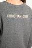 Christian Dior Grey Cashmere Knit Sweater Size 10