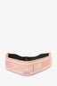 Christian Dior Pink Canvas Woven Logo Embroidered 65MM Belt