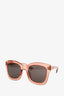 Christian Dior Pink Frame Square Tinted Sunglasses
