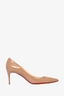 Christian Louboutin Beige Patent Leather Kate 70 Heels Size 38