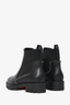 Christian Louboutin Black Leather Studded Chelsea Boots Size 39