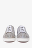 Christian Louboutin Silver Studded Reflective Sneakers Size 41 Mens