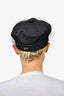 Christian Dior Black Newsboy Hat w/ Black Veil