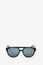 Christian Dior Black "DIORB23 R1I" Sunglasses w/ Blue Oblique Lens