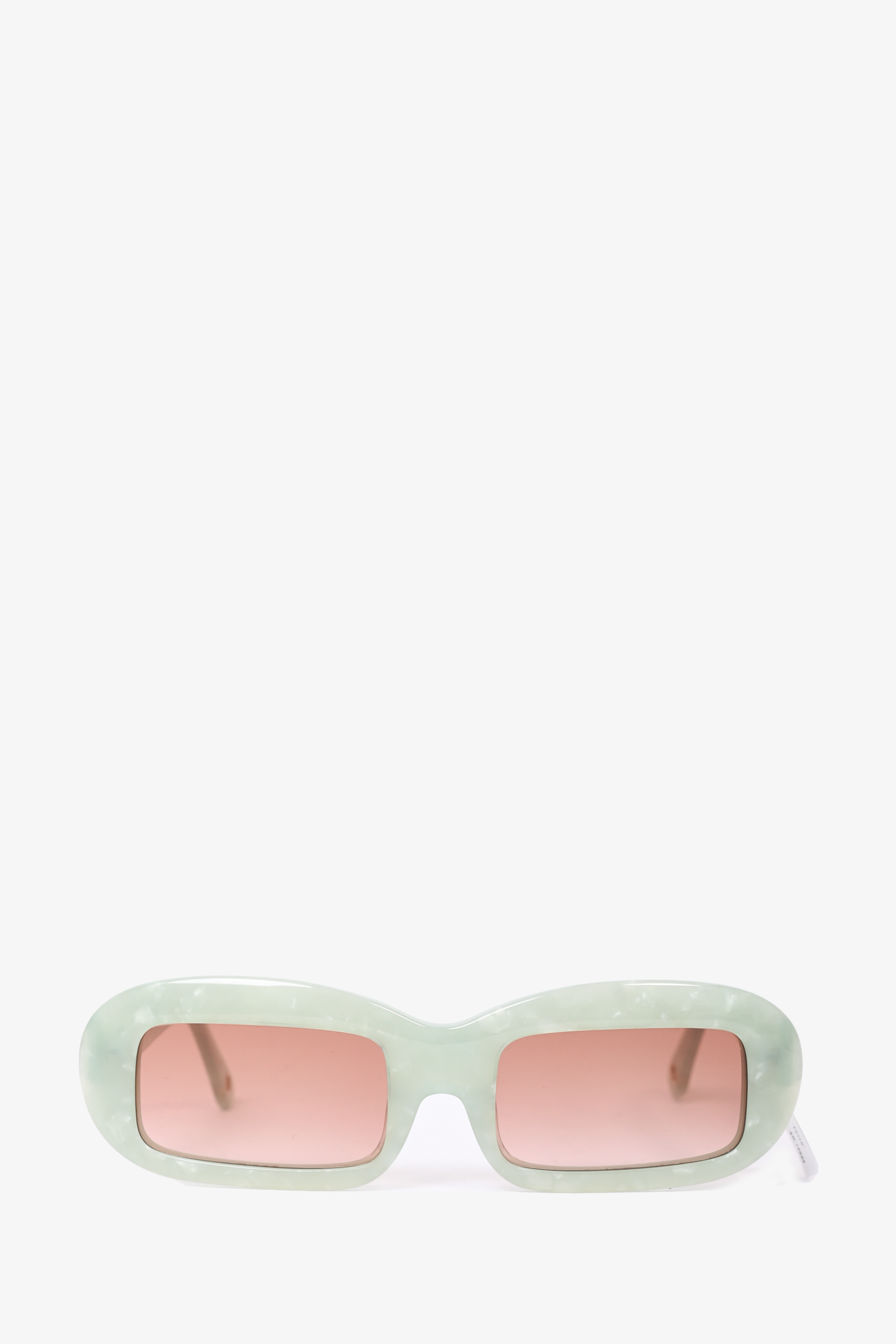 Cult Gaia Terra Sunglasses Cult Gaia Green Plastic Rectangular Sunglasses main image 3
