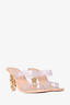 Cult Gaia PVC Strap 'Vivianne' Heeled Sandals with Gold Chain Heel Size 35