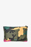 Valentino Nylon Multicolour Camouflage Rockstud Pouch