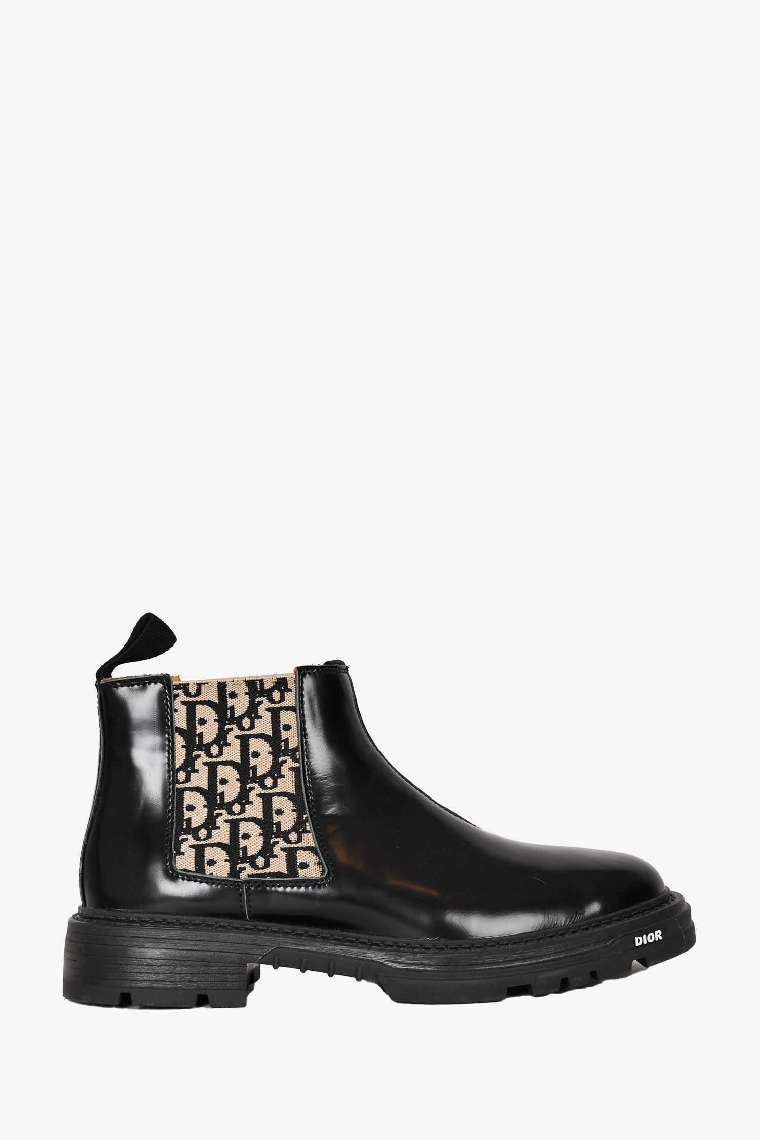 Dior Homme Black Leather/Oblique 'Explorer' Chelsea Ankle Boots